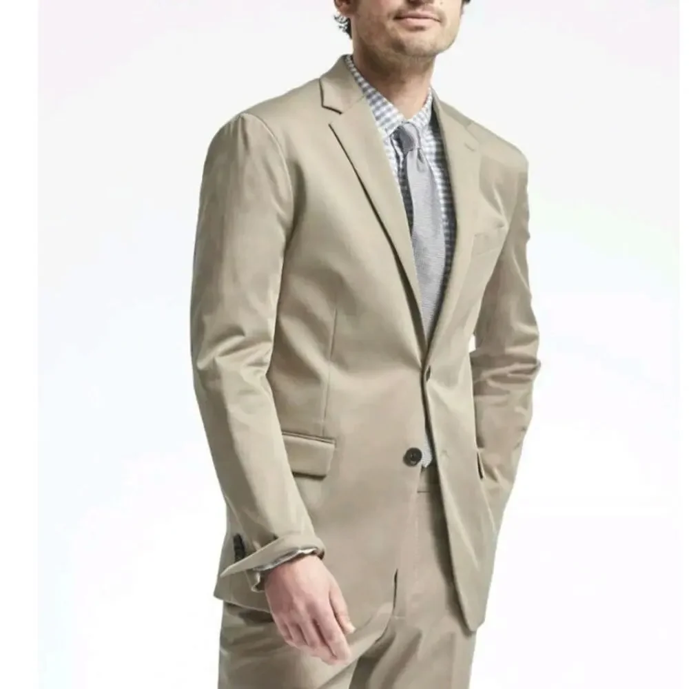 NEW Banana Republic 40R 40 Standard Fit Jacket Blazer Acorn Khaki Tan 542192